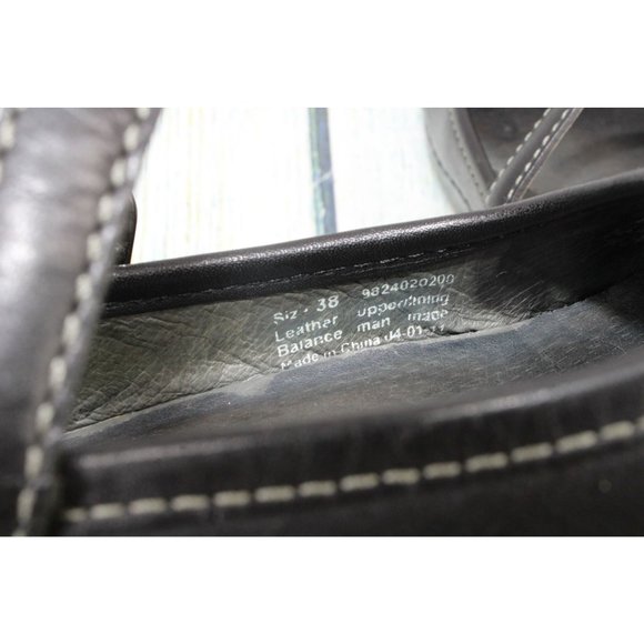 Dansko Black Leather Slip On Maryjane Clogs Heel Shoes Size 38 US 8 - Picture 8 of 9